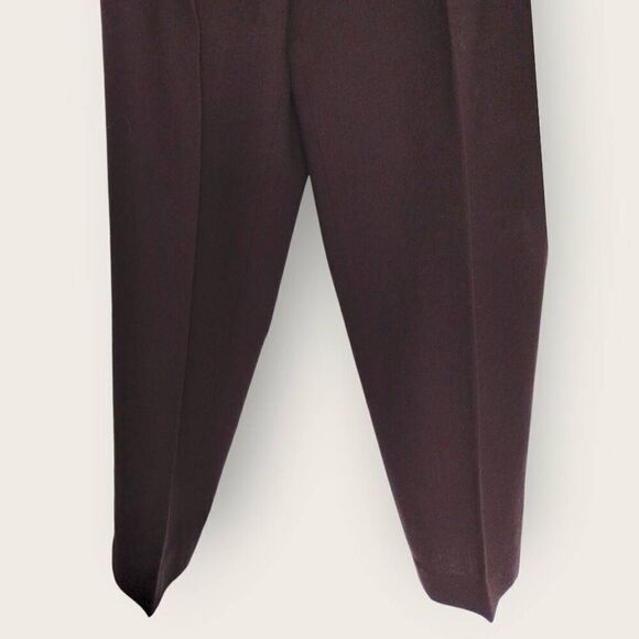Ellen Tracy Womens Pants Sz 12 Wool Straight Leg Pleated Pockets Vtg Lagenlook - Picture 7 of 11